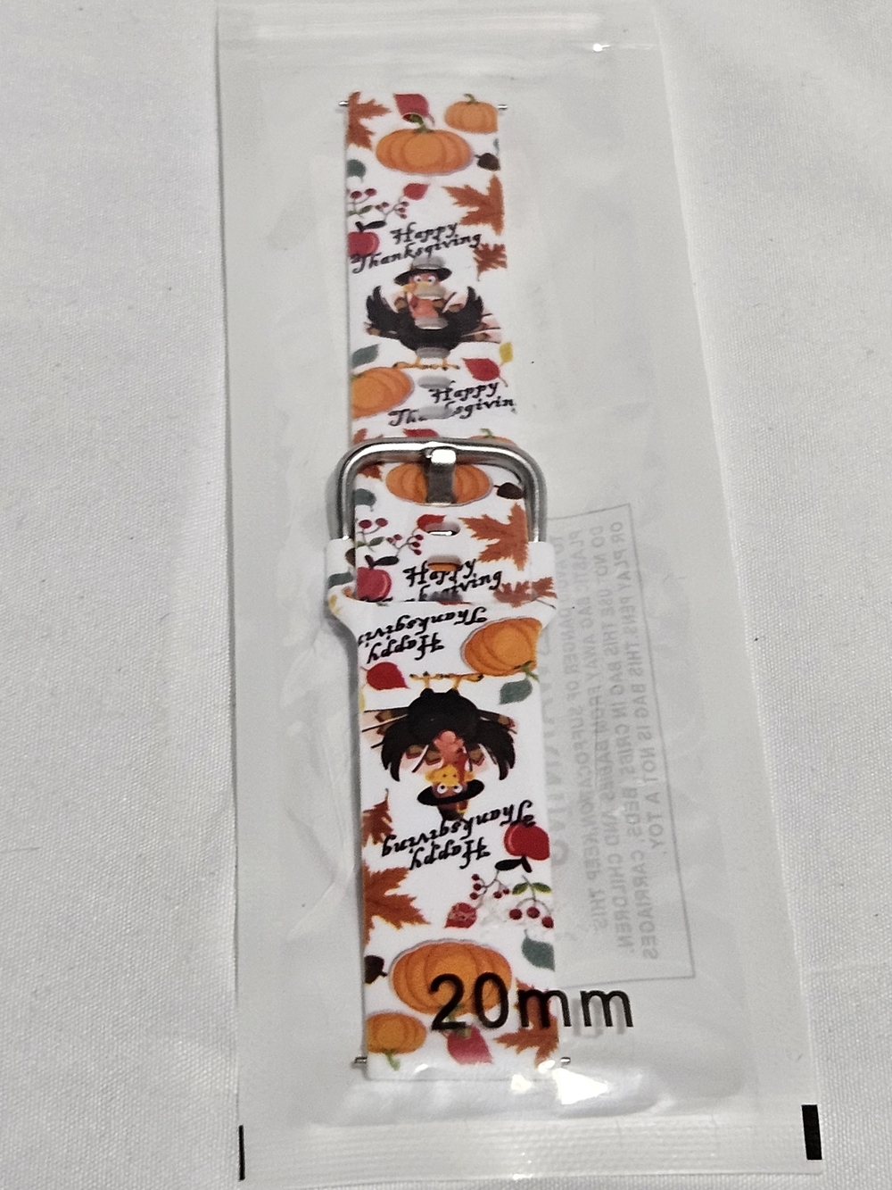 Amazon White Kids Halloween Pumpkin Turkey Watch Band